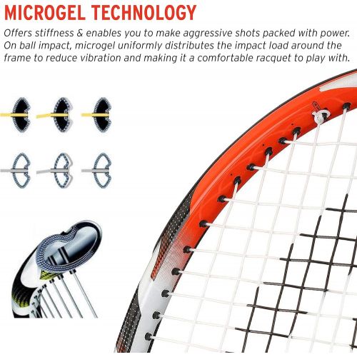 헤드 HEAD Microgel Radical Midplus Tennis Racket - Pre-Strung 27 Inch Adult Racquet