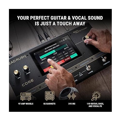  HeadRush Core - Guitar and Vocal Multi Core Effects Amp Modeling Processor with Cloning, Looper, Antares Auto-Tune, Wi-Fi, Touchscreen, and Bluetooth