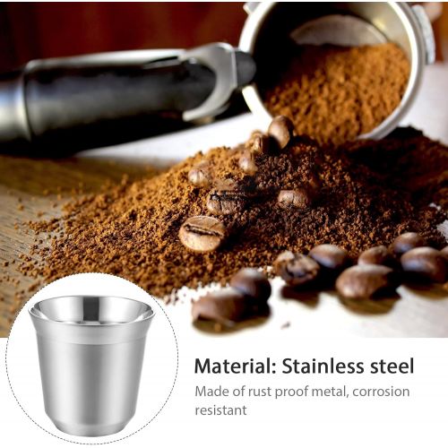  HEALLILY Espresso Coffee Portafilter Dosing Cup 51/53/ 54mm Stainless Steel Dosing Cup Powder Feeder Part Espresso Machine Tools