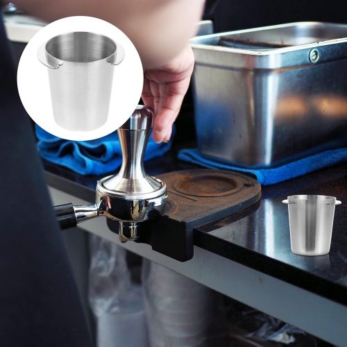  HEALLILY Espresso Coffee Portafilter Dosing Cup 51/53/ 54mm Stainless Steel Dosing Cup Powder Feeder Part Espresso Machine Tools