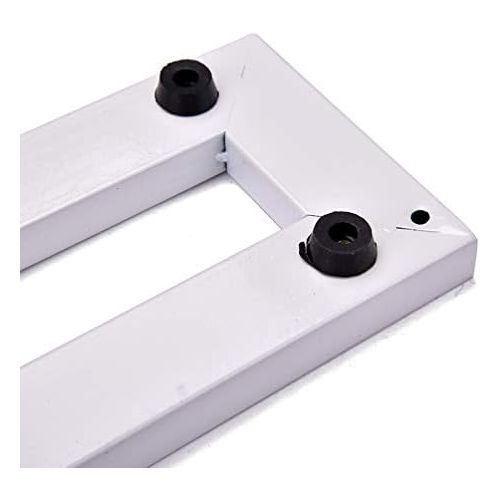  HEALLILY Guitar Single Effect Pedal Bracket with Nylon Straps Adhesive Tape Parts Single Block Effector Pasting Board (White)