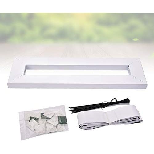  HEALLILY Guitar Single Effect Pedal Bracket with Nylon Straps Adhesive Tape Parts Single Block Effector Pasting Board (White)