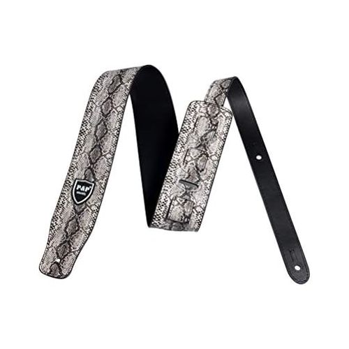  [아마존베스트]HEALLILY Guitar Strap Comfortable Durable Abrasion Resistant Snakeskin Pattern Guitar Strap for Classical Acoustic Guitars