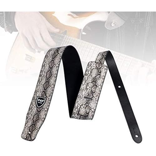  [아마존베스트]HEALLILY Guitar Strap Comfortable Durable Abrasion Resistant Snakeskin Pattern Guitar Strap for Classical Acoustic Guitars