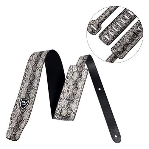  [아마존베스트]HEALLILY Guitar Strap Comfortable Durable Abrasion Resistant Snakeskin Pattern Guitar Strap for Classical Acoustic Guitars