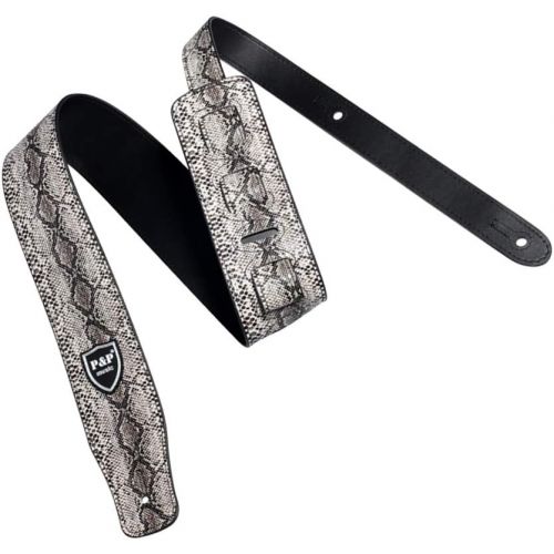  [아마존베스트]HEALLILY Guitar Strap Comfortable Durable Abrasion Resistant Snakeskin Pattern Guitar Strap for Classical Acoustic Guitars