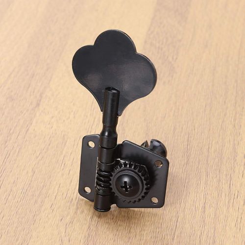  [아마존베스트]HEALLILY GESUND 4-Piece Electric Bass Tuner Peg Black Guitar Open Gear Tuning Pegs 4R Mechanics for Fender Precison Jazz Bass Guitar Replacement