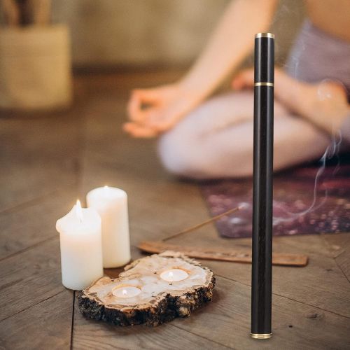  인센스스틱 HEALLILY Wooden Incense Stick Tube Incense Stick Storage Container Box Incense Canister Holder with Lid