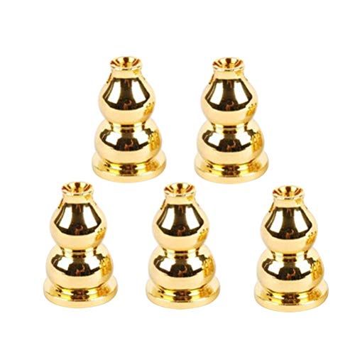  인센스스틱 HEALLILY 5PCS Golden Brass Incense Burner Holder for Incense Stick Coil Bottle Gourd Shaped Copper Incense Holder