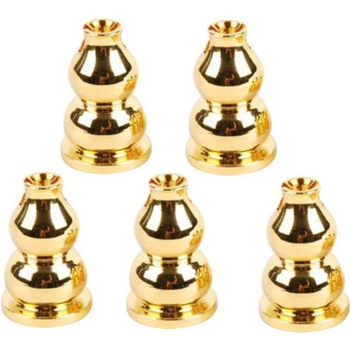  인센스스틱 HEALLILY 5PCS Golden Brass Incense Burner Holder for Incense Stick Coil Bottle Gourd Shaped Copper Incense Holder