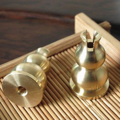  인센스스틱 HEALLILY 5PCS Golden Brass Incense Burner Holder for Incense Stick Coil Bottle Gourd Shaped Copper Incense Holder