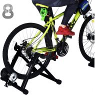 [아마존베스트]HEALTH LINE PRODUCT Bike Trainer Stand for 26-29 Mountain & 700C Road Bikes, Indoor Stationary Bicycle Exercise w Quiet Noise Reduction/Wider 8 Levels Resistance