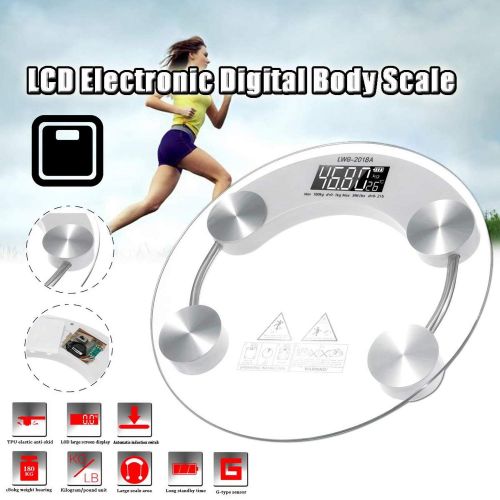  HEARTLIFE Weighing Scale Electronic Digital Body Scales 180Kg Bathroom Gym Smart Scales LCD Display Body Weighing...