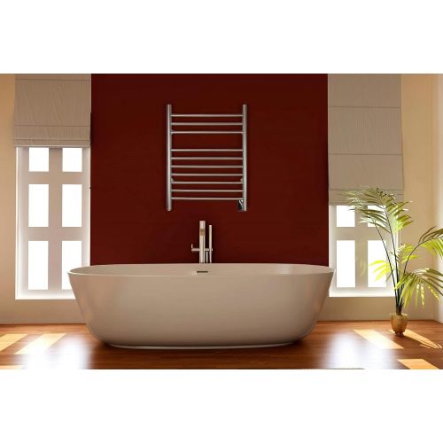  HEATGENE Hot Towel Warmer for Bath Hardwired Heated Drying Rack Straight Bars Mirror Polish