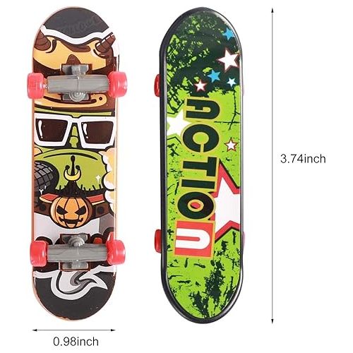  18pcs Finger Skateboards for Kids Mini Fingerboards Finger Toys Hand Skateboard Party Favors, Birthday Creative Gifts (12 Normal + 6 Matte)