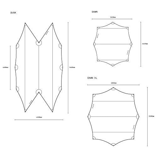  HEIMPLANET Original Dusk Tarp Plane Shelter Tent Tarp with 5000mm Water Column Unterstuetzt 1% for The Planet