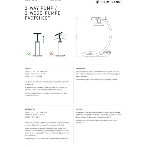  Heimplanet Double Action Hand Pump