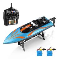 [아마존핫딜]HELIFAR Funkferngesteuertes Boot RC Boot 2.4Ghz RC Rennboot 20km/h Wasserdicht mit 2 Batterie Geeignet fuer Vater mit Kinder Jungen / Madchen mit Freunden