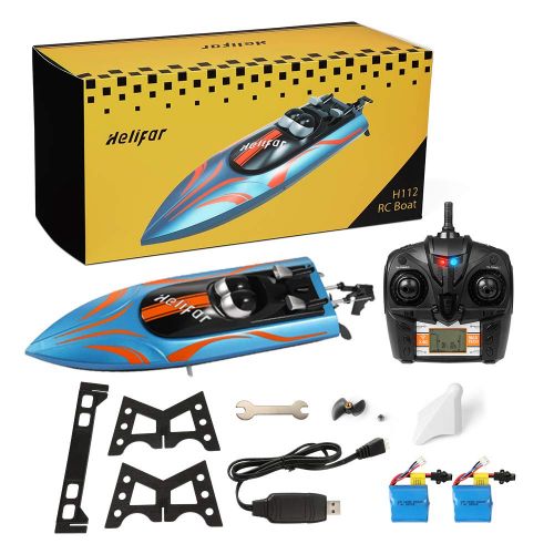  [아마존 핫딜]  [아마존핫딜]HELIFAR Funkferngesteuertes Boot RC Boot 2.4Ghz RC Rennboot 20km/h Wasserdicht mit 2 Batterie Geeignet fuer Vater mit Kinder Jungen / Madchen mit Freunden