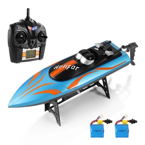  [아마존 핫딜]  [아마존핫딜]HELIFAR Funkferngesteuertes Boot RC Boot 2.4Ghz RC Rennboot 20km/h Wasserdicht mit 2 Batterie Geeignet fuer Vater mit Kinder Jungen / Madchen mit Freunden