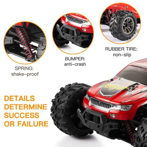  HELIFAR RC Trucks 1/16 4WD, RC Cars 2.4G Remote Control Car for Kids Radio Controlled Cars Remote Control Monster Trunk Off-Road Car 36km/h High Speed Racing Vehicle