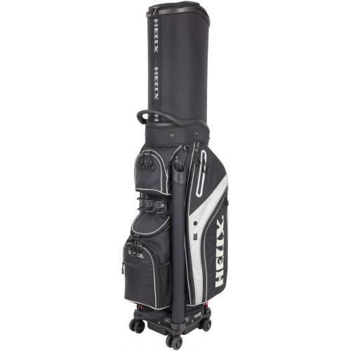  [아마존베스트]Helix-Golf Golf Stand Bag with Wheels， Golf Bag Easy Carry Handle, Retractable Golf Travel Bag with Integrated Handgrip.