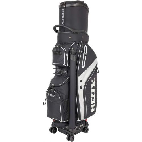  [아마존베스트]Helix-Golf Golf Stand Bag with Wheels， Golf Bag Easy Carry Handle, Retractable Golf Travel Bag with Integrated Handgrip.