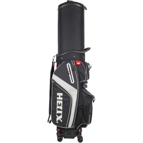  [아마존베스트]Helix-Golf Golf Stand Bag with Wheels， Golf Bag Easy Carry Handle, Retractable Golf Travel Bag with Integrated Handgrip.