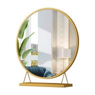 HELIn Wall-Mounted Vanity Mirrors HELIn Nordic Vanity Mirror Household Simple Modern Makeup Mirror Desktop Large Mirror Dormitory Desktop Light Luxury Dressing Table Mirror (Size : 40cm44cm)