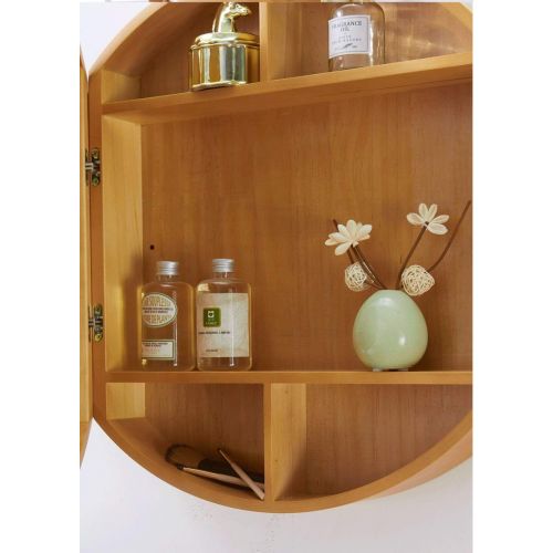  HELIn Wall-Mounted Vanity Mirrors HELIn Jewelry Cabinet with Mirror, Bathroom Cabinet Mirror Wall-Mounted Space Saving Jewelry Storage Organizer (Size : 51CM)