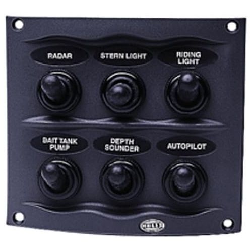  HELLA H73070041 Gray 2-Row 6-Way Compact Switch Panel