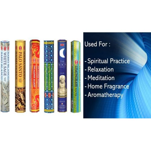  인센스스틱 Hem Incense Sticks (White Sage,Palo Santo,Dragon Blood,Frankincense-Myrrh,The Moon & Lemongrass)