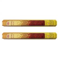 인센스스틱 HEM Saffron Incense Sticks Agarbatti Masala - Pack of 2 Tubes, 20 Sticks Each Box, Total 40 Sticks - Quality Incense Hand Rolled in India for Healing Meditation Yoga Relaxation Pra