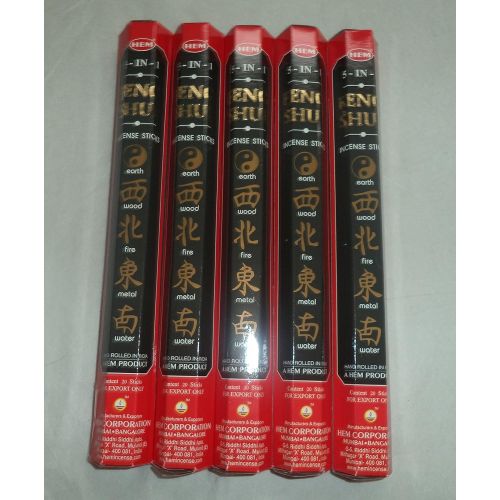  인센스스틱 HEM Feng Shui 5 in 1 100 Incense Sticks (5 x 20 stick packs)
