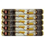 인센스스틱 HEM Gold Silver Incense Sticks Agarbatti Masala - Pack of 5 Tubes, 20 Sticks Each Box, Total 100 Sticks - Quality Incense Hand Rolled in India for Healing Meditation Yoga Relaxatio