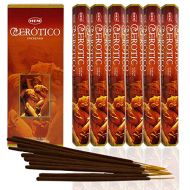 인센스스틱 HEM Erotic Incense Sticks Agarbatti Masala - Pack of 5 Tubes, 20 Sticks Each Box, Total 100 Sticks - Quality Incense Hand Rolled in India for Healing Meditation Yoga Relaxation Pra
