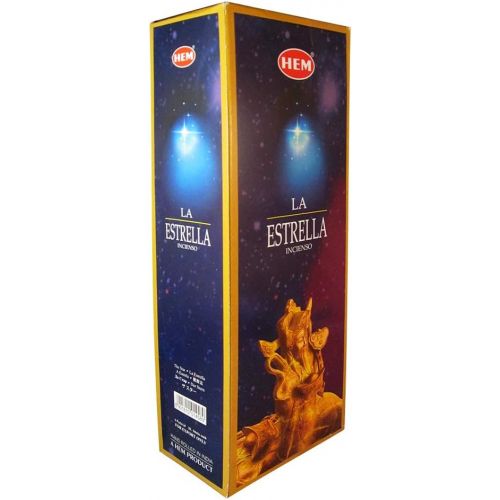  인센스스틱 Hem Celestial The Star Agarbatti Pack of 6 Incense Sticks Boxes, 20gms Each, Traditionally Handrolled in India Best Aeromatic Natural Fragrance Perfect for Prayers, Meditation, Yog
