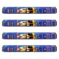 인센스스틱 HEM Sai Baba Incense Sticks Agarbatti Masala - Pack of 4 Tubes, 20 Sticks Each Box, Total 80 Sticks - Quality Incense Hand Rolled in India for Healing Meditation Yoga Relaxation Pr