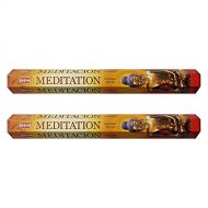 인센스스틱 HEM Meditation Incense Sticks Agarbatti Masala - Pack of 2 Tubes, 20 Sticks Each Box, Total 40 Sticks - Quality Incense Hand Rolled in India for Healing Meditation Yoga Relaxation