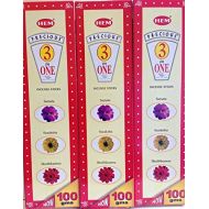 인센스스틱 HEM Precious 3 in 1 Incense Sticks 100g X 3 Packs(75 Sticks per Pack X 3)