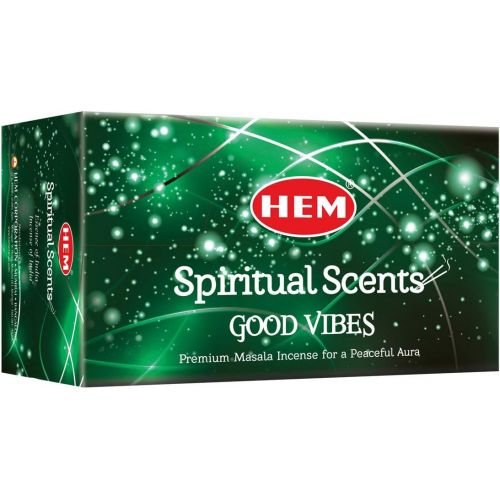  인센스스틱 HEM Spiritiual Scents Good Vibes Premium Masala Incense Sticks - Pack of 12 (180g)