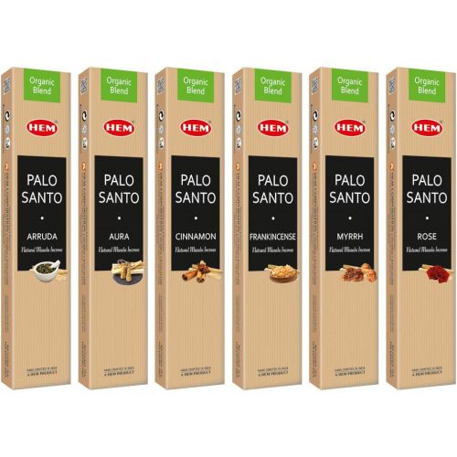  인센스스틱 HEM Palo Santo Duo Series Natural Masala Incense Sticks - 12 Packets (15g Each)