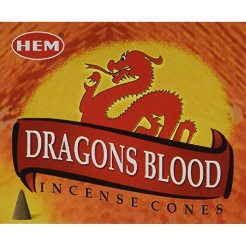  인센스스틱 Dragons Blood - Case of 12 Boxes, 10 Cones Each - HEM Incense From India