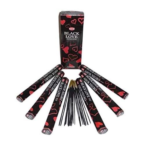  인센스스틱 HEM Black Love Incense Sticks Agarbatti Indian Natural Fragrance HandRolled