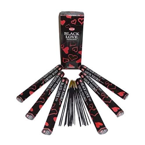  인센스스틱 HEM Black Love Incense Sticks Agarbatti Indian Natural Fragrance HandRolled