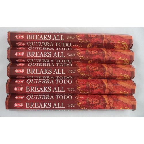  인센스스틱 HEM Breaks All 100 Incense Sticks (5 x 20 stick packs)