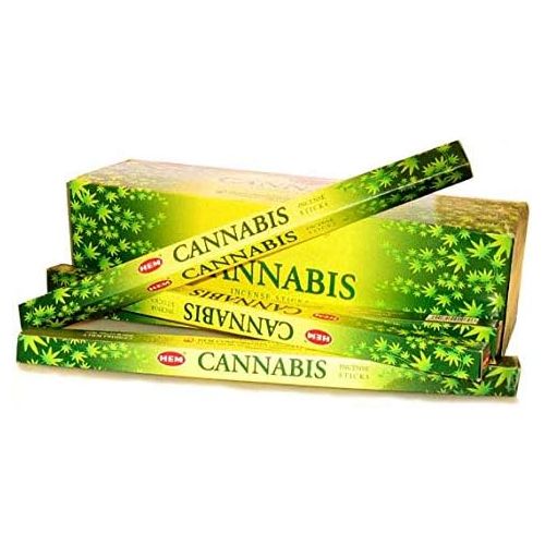  인센스스틱 HEM Cannabis Incense Sticks Agarbatti Indian Natural Fragrance HandRolled 6Box