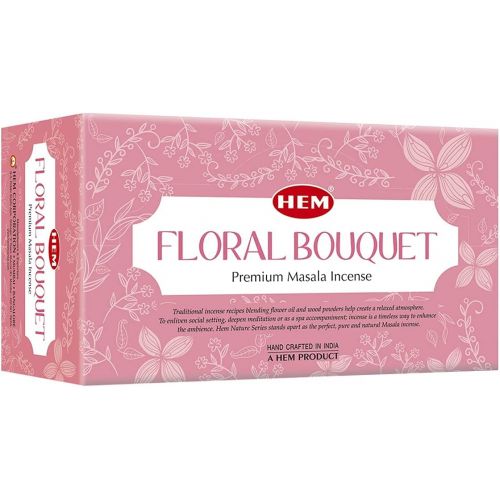  인센스스틱 HEM Floral Bouquet Natural Masala Relaxing Incense Sticks - 12 Packets (15g Each)