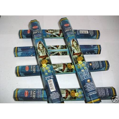  인센스스틱 HEM Lord Shiva Hexa Incense Stick, 6packs X 20 Sticks= 120 Sticks