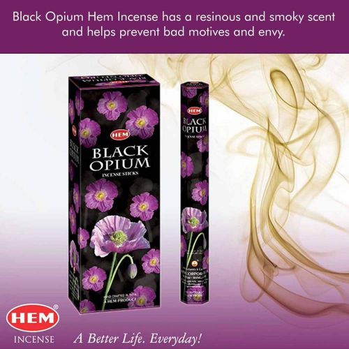  인센스스틱 Hem - Black Opium - 6 X 20 Sticks